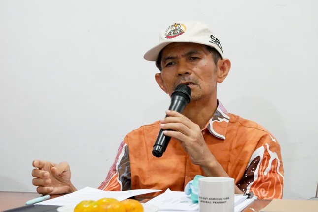 Ketua Umum Serikat Petani Indonesia (SPI) Henry Saragih