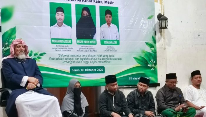 Dayah Mini Aceh Kirim Tiga Santri ke Al-Azhar Kairo